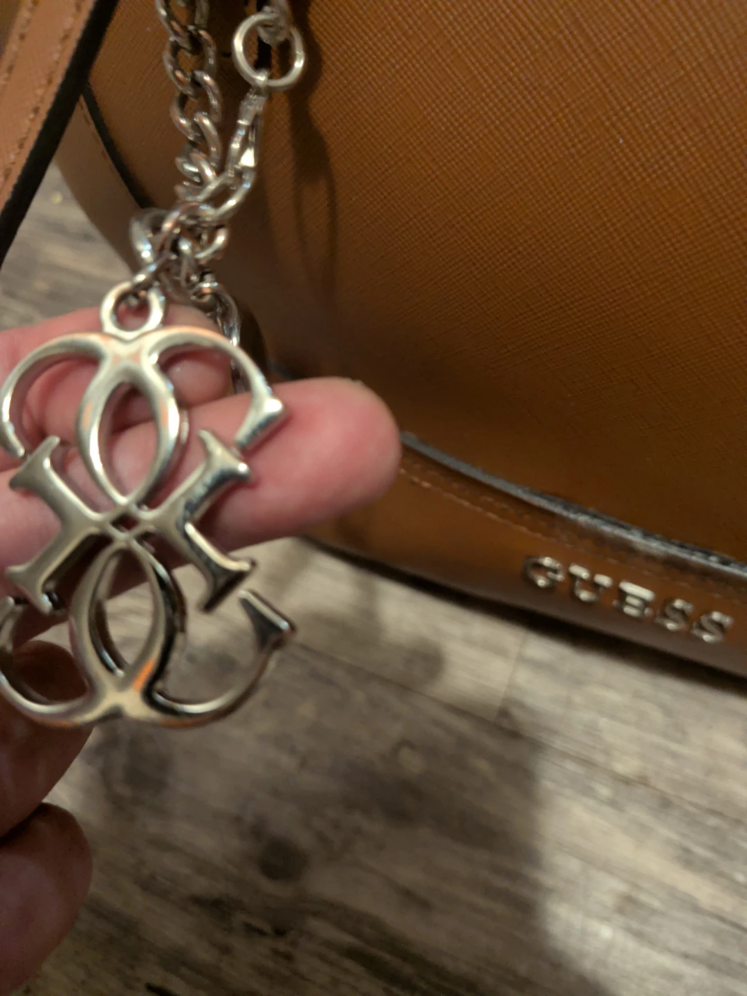 Guess Brown Tote Bag with Charm - photo 2