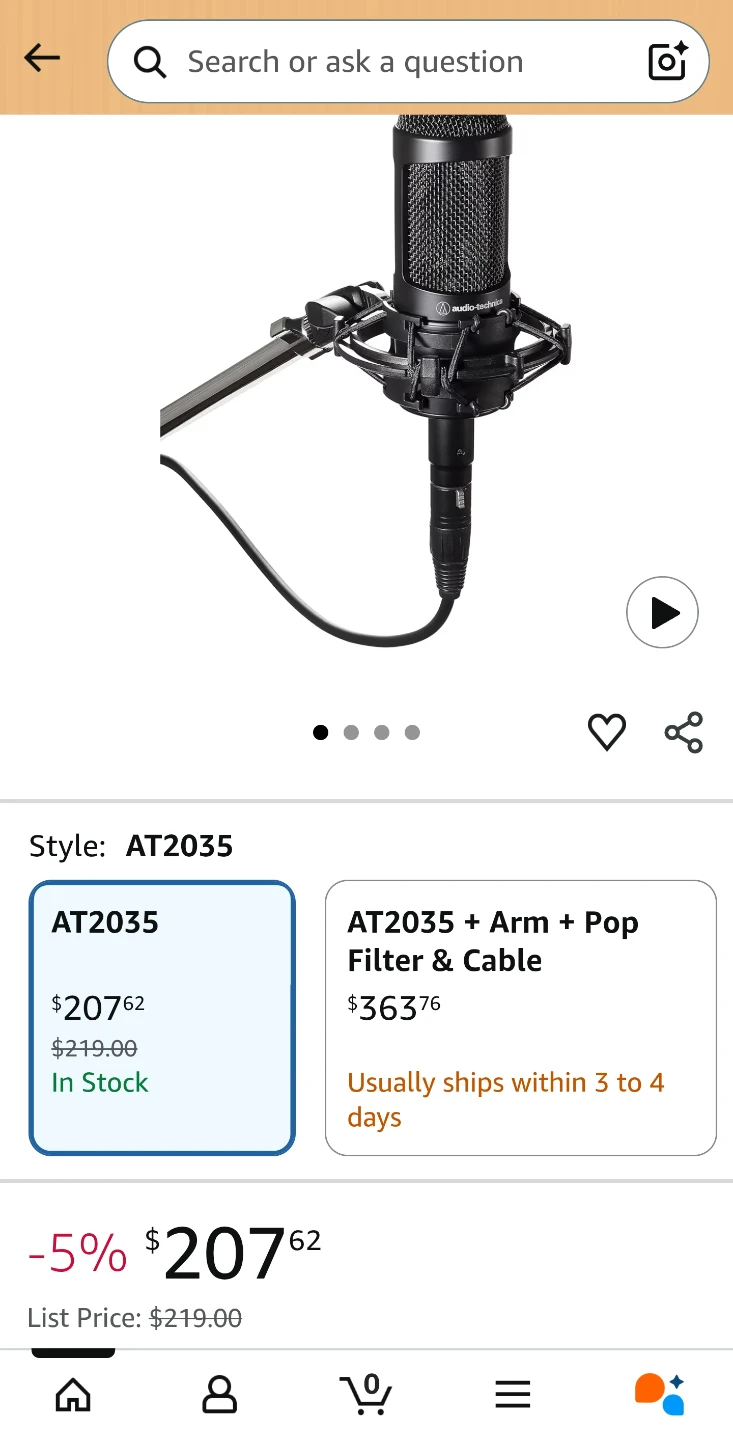 AT2035 mic with Stand and Isolation Shield - photo 2