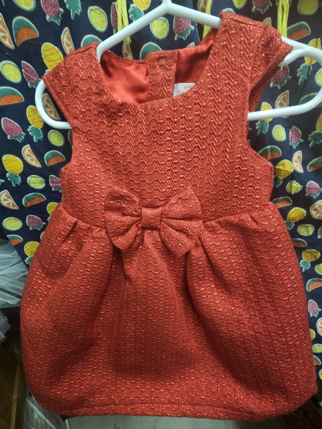 Cat & Jack Girls Red Dress & Baby Girls Pink Bodysuit