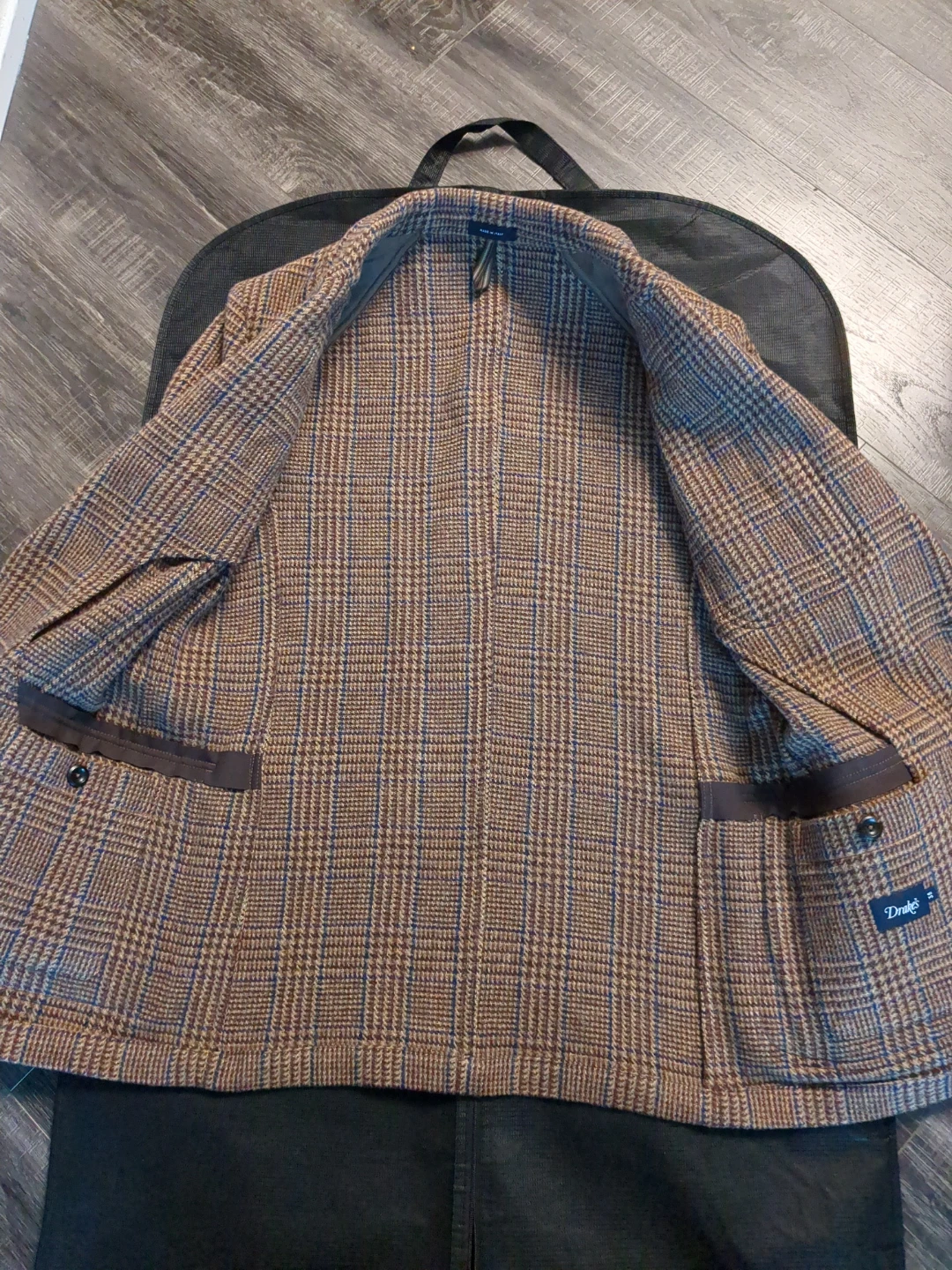 Drake's Plaid Wool Blazer - Made in Italy - photo 4