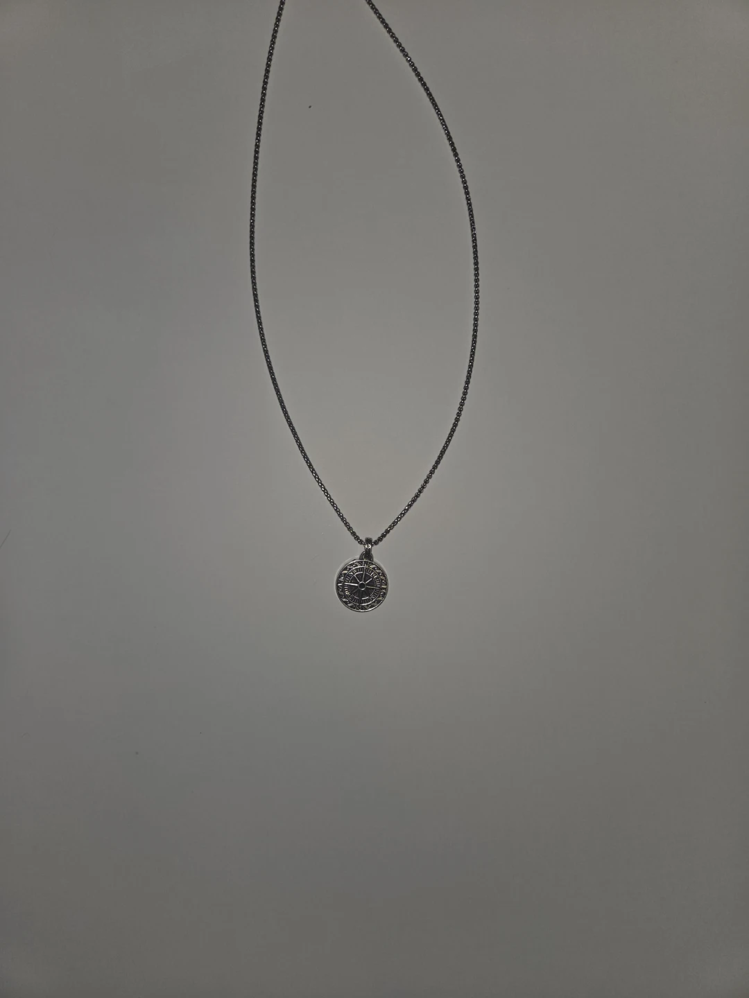 Silver Compass Pendant Necklace - photo 3