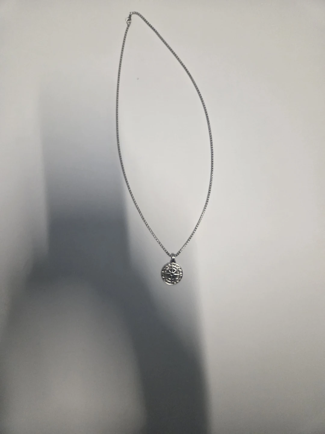 Silver Compass Pendant Necklace - photo 4