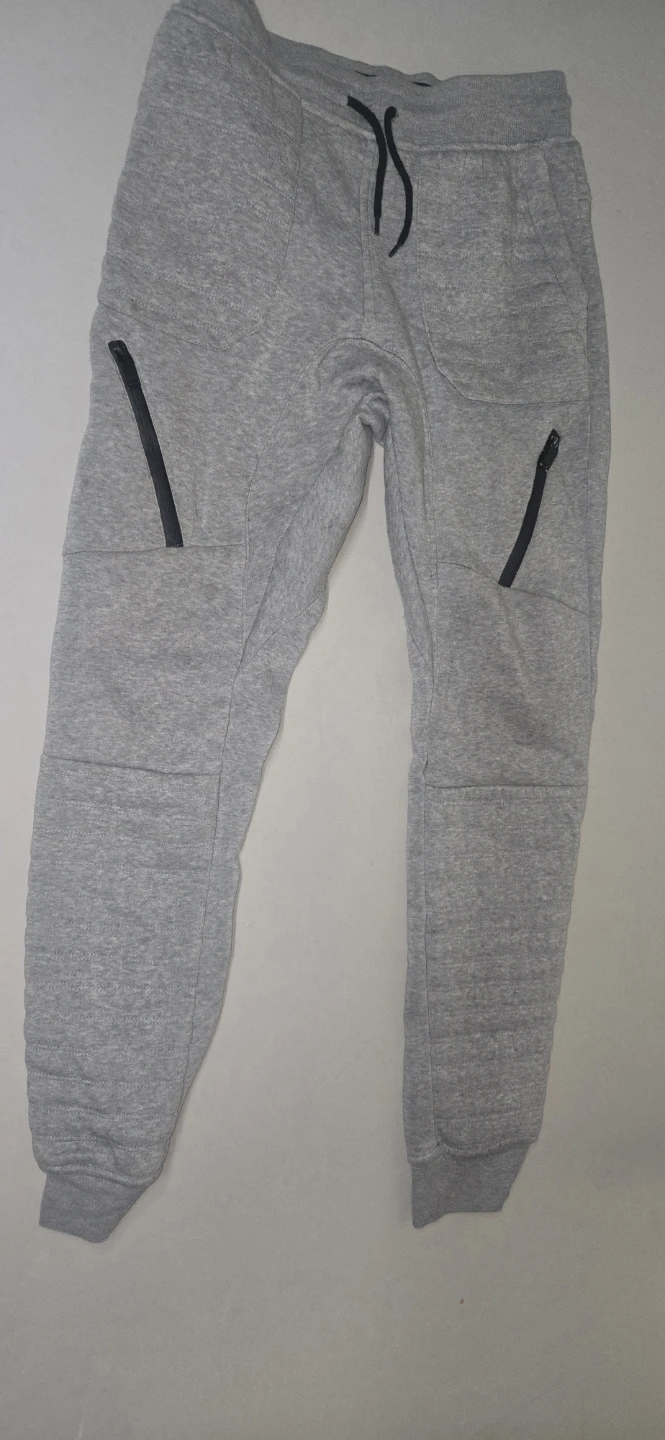 Grey Joggers with Zipper Pockets
