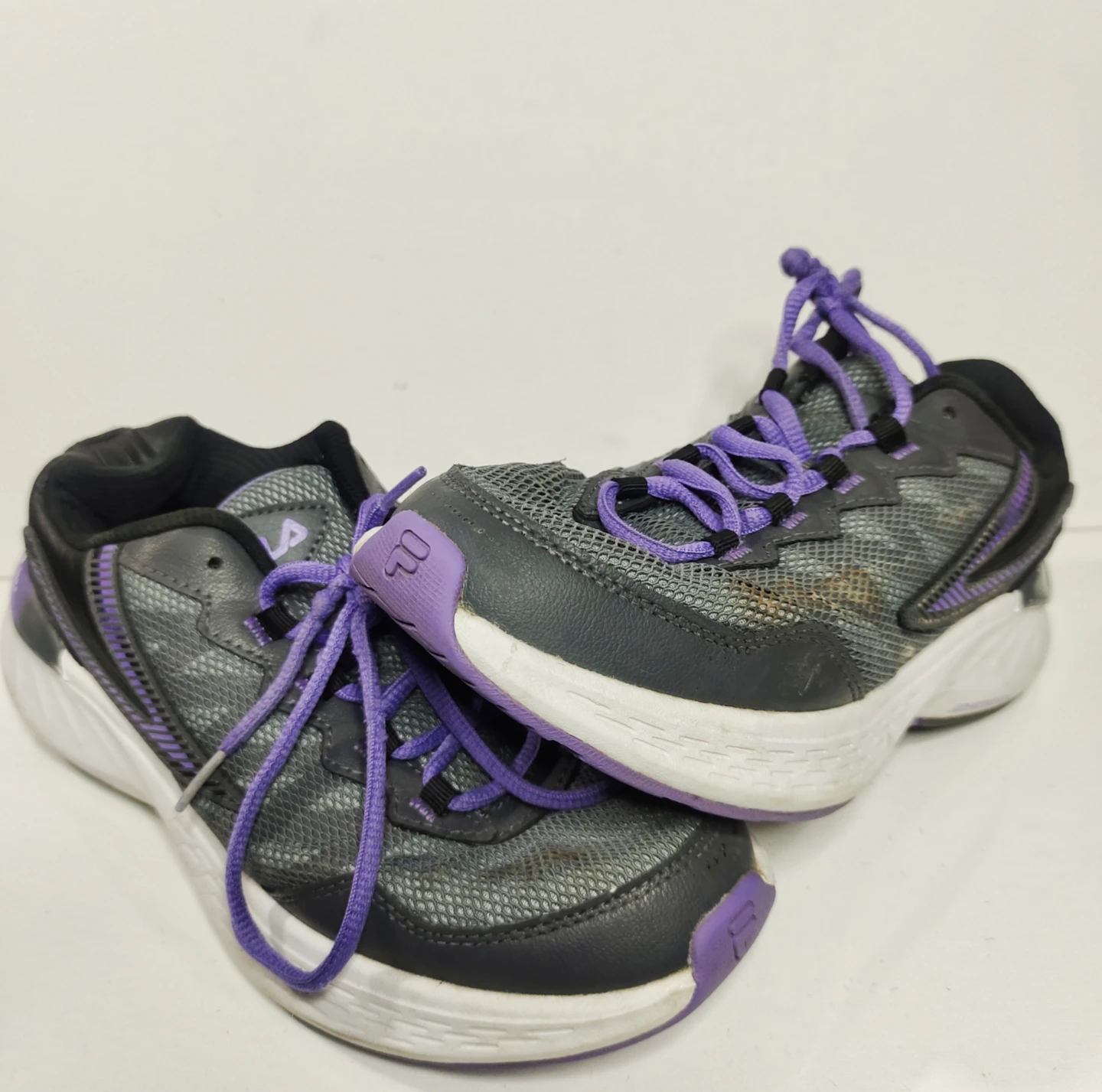 Fila Women's Running Shoes Grey/Purple Size 7 - photo 2