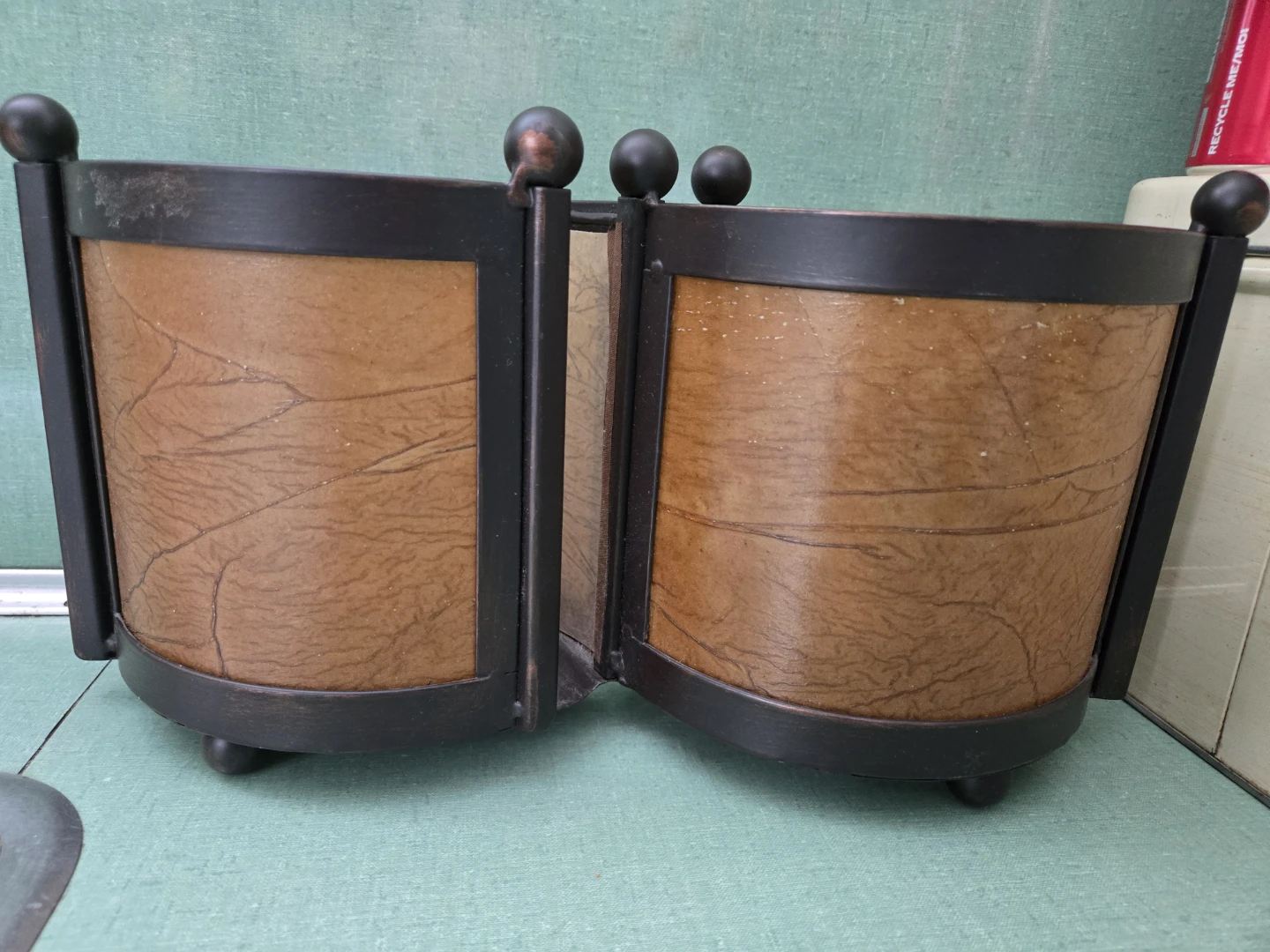 Vintage Double Tea Light Candle Holder with Vellum Shades - photo 3