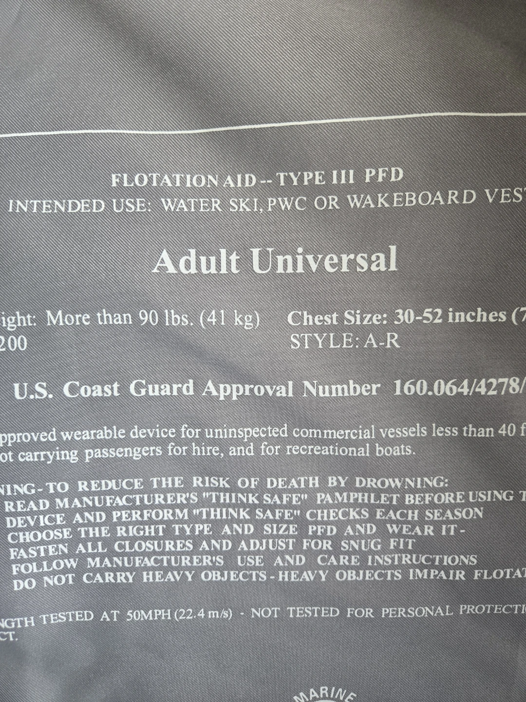 Adult pfd life jacket - photo 4