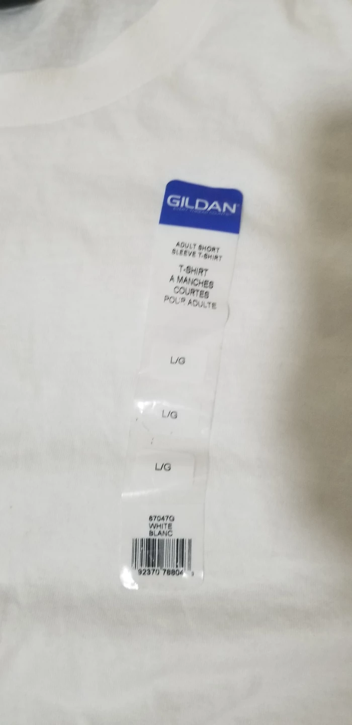 Gildan Adult Short Sleeve T-Shirt - White - L/G - photo 3