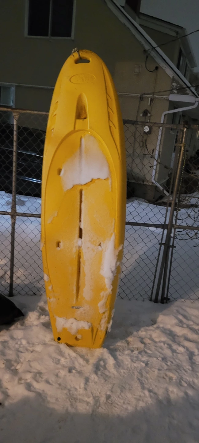 Hard plastic paddle board
