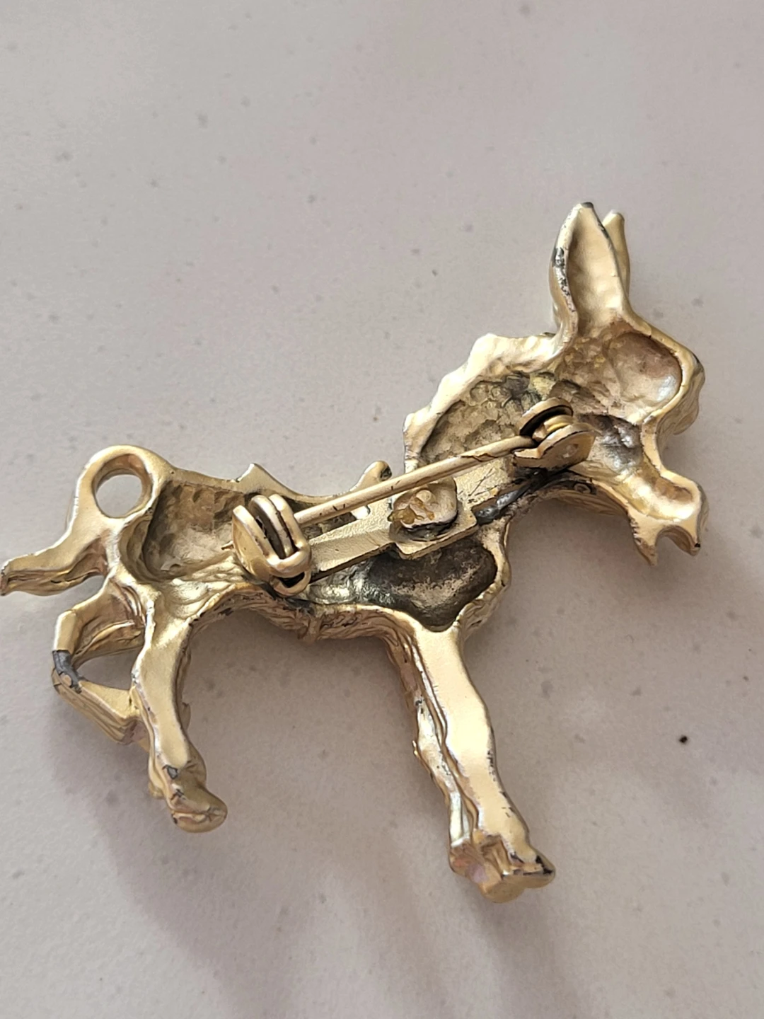 Gold Tone Donkey Brooch - photo 2