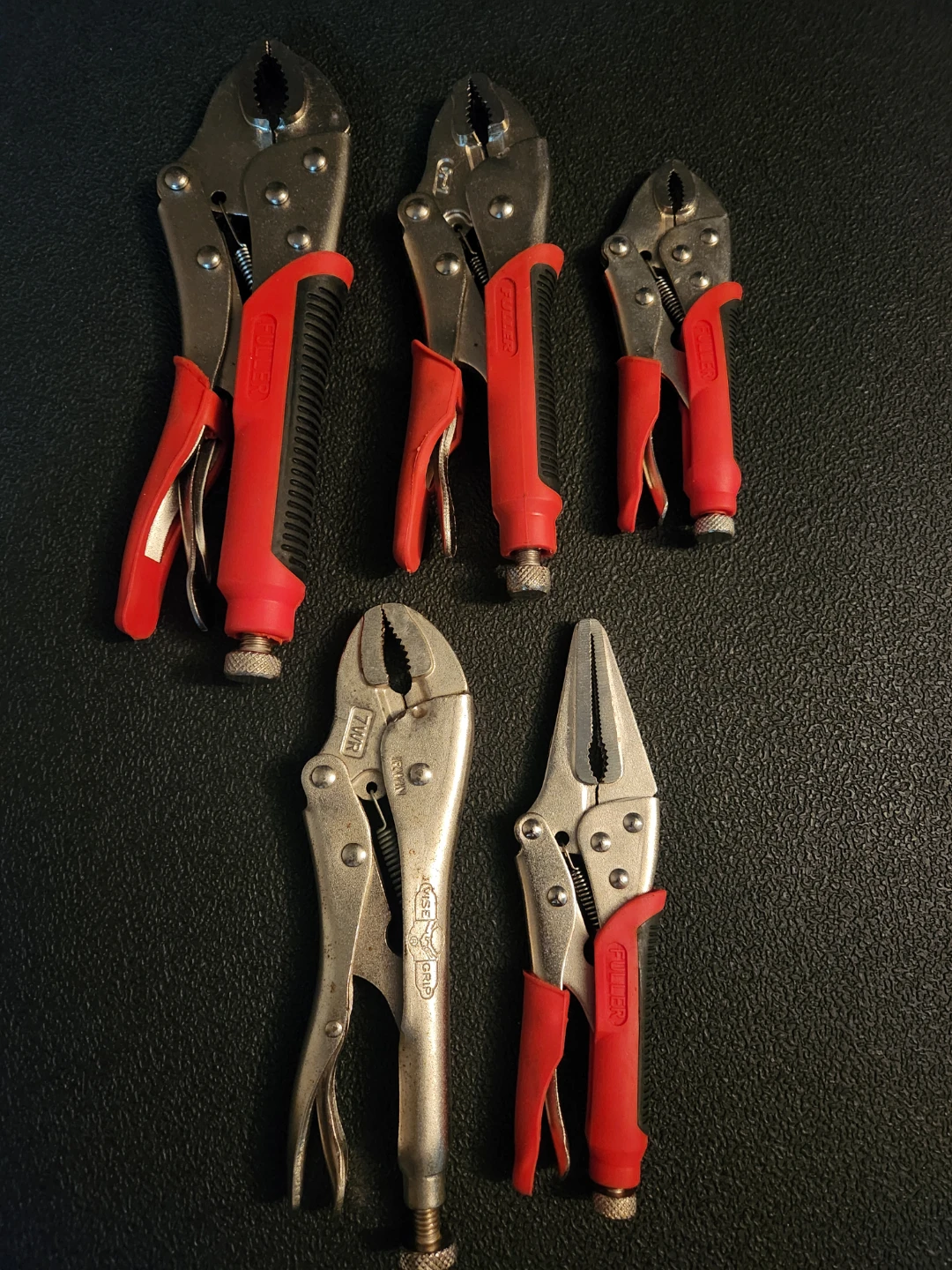 Set of 5 Locking Pliers / Vise Grips