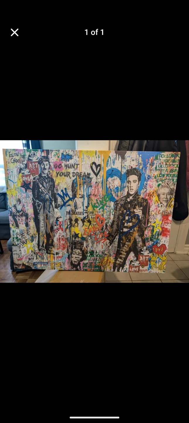 Pop Art Style Wall Art with Elvis Presley and The Beatles