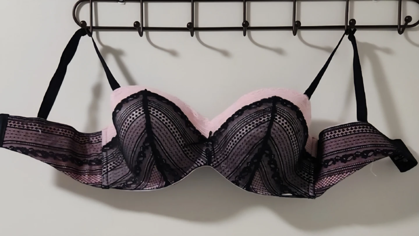 La Vie en Rose MYMEMORY Bra 38/85DD Pink/Black Lace