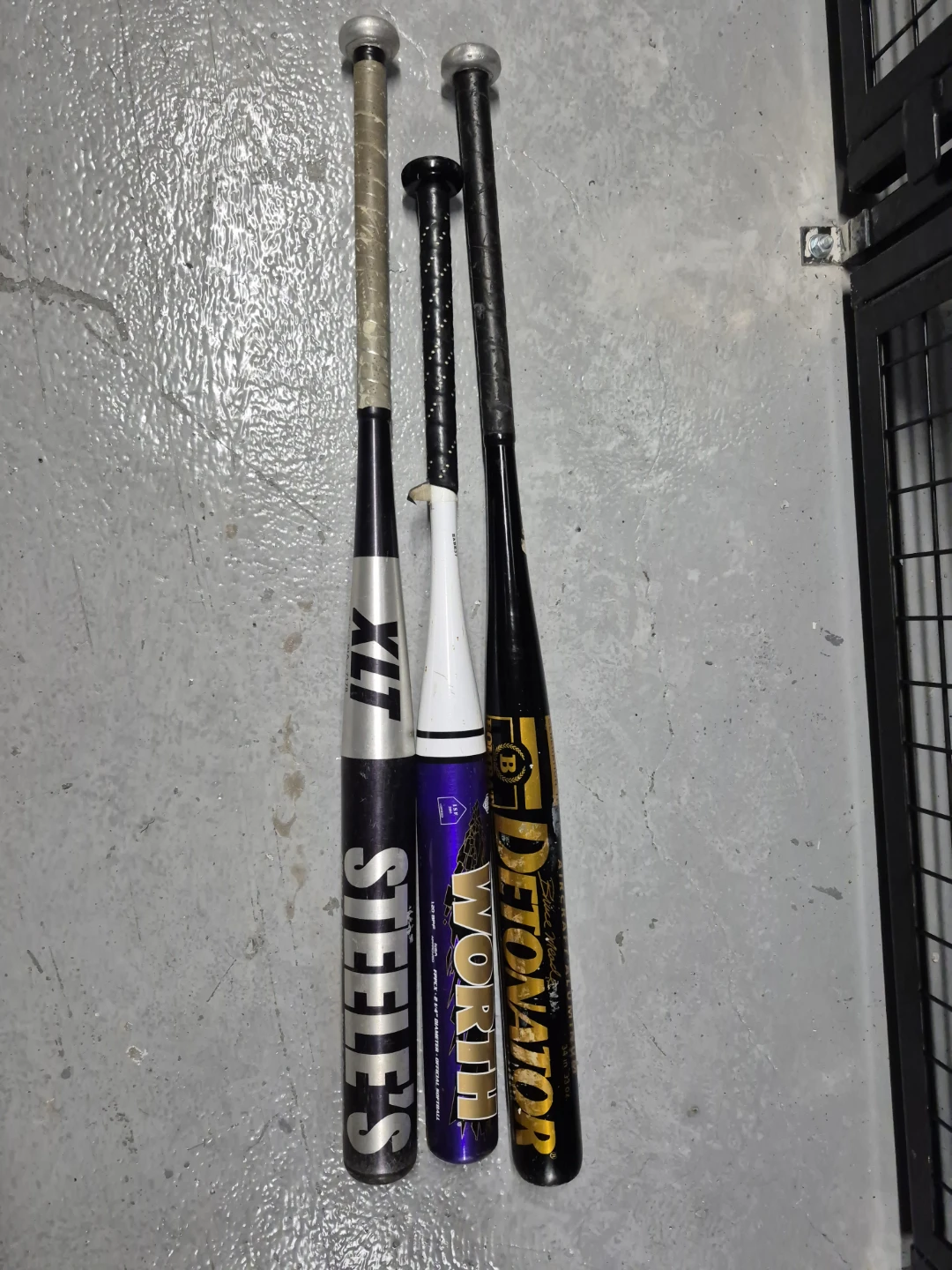 Steelflex, Worth, Easton Baseball Bats - Lot of 3