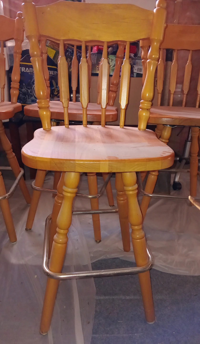 4 Wooden Bar Stool Set🥕 - photo 2