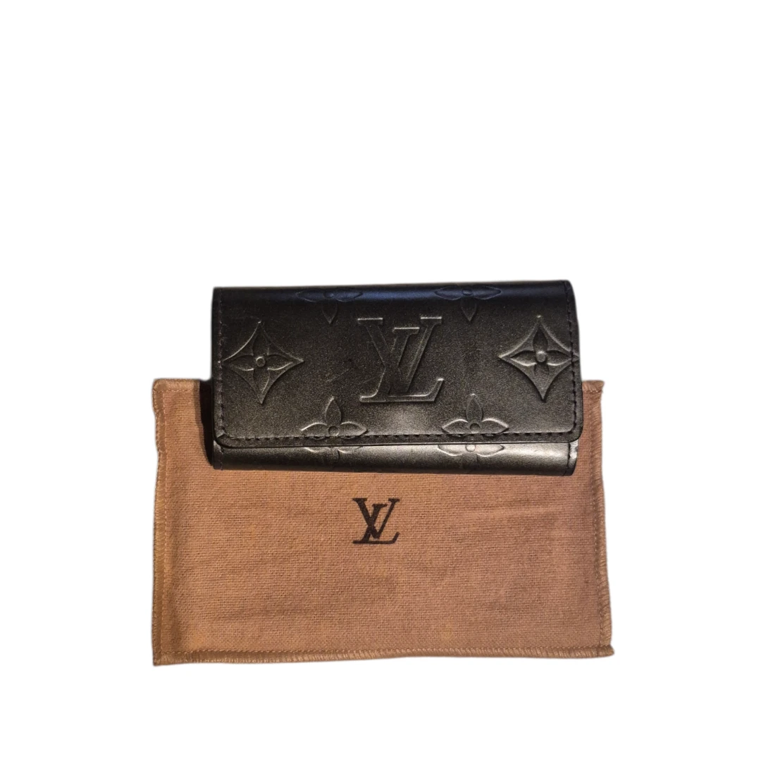 Louis Vuitton Monogram Leather Matte Key Case