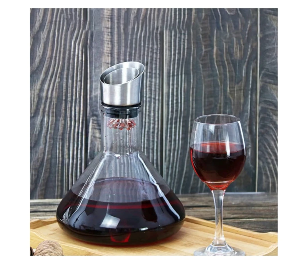 Glass Wine Decanter Wine Carafe: Wine Drink Accessories - photo 4
