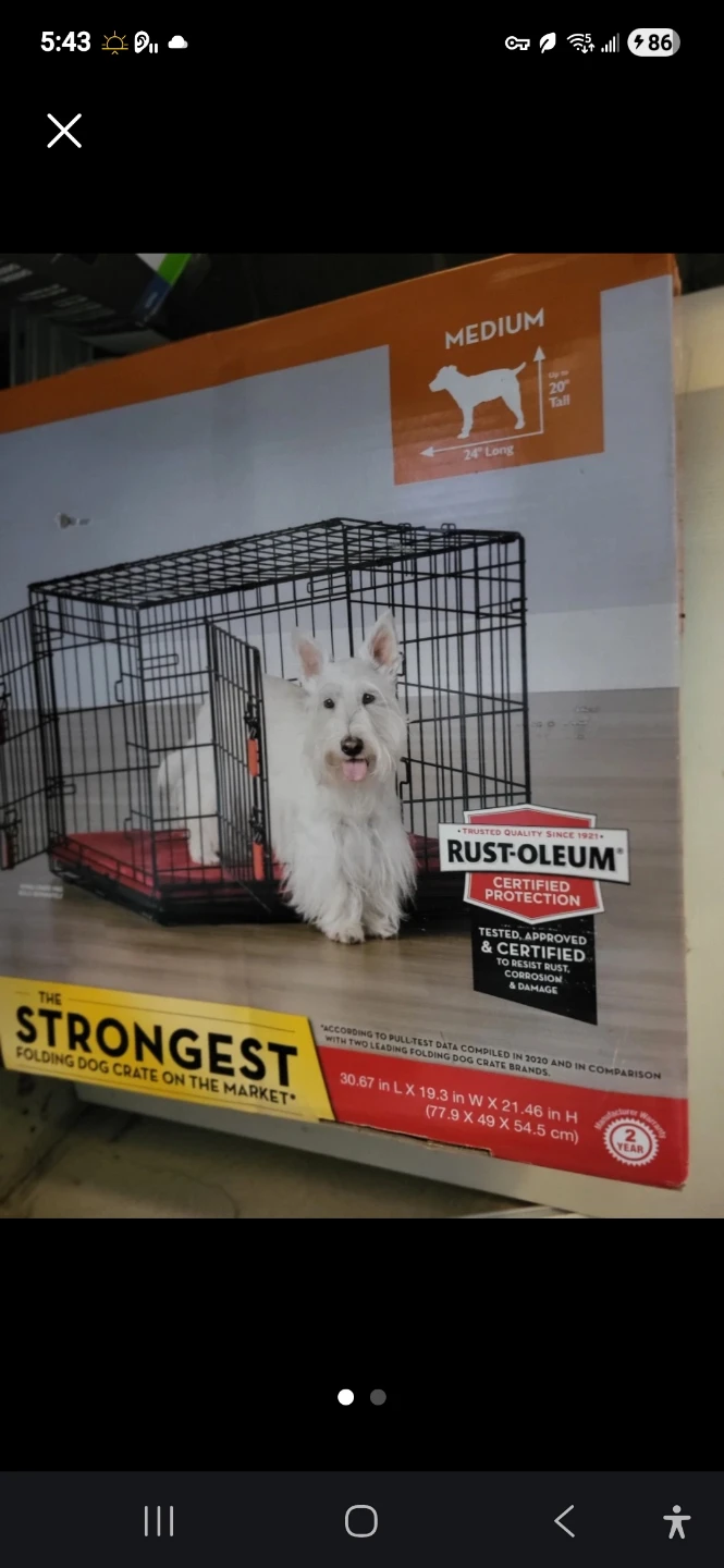 Rust-Oleum Medium Folding Dog Crate