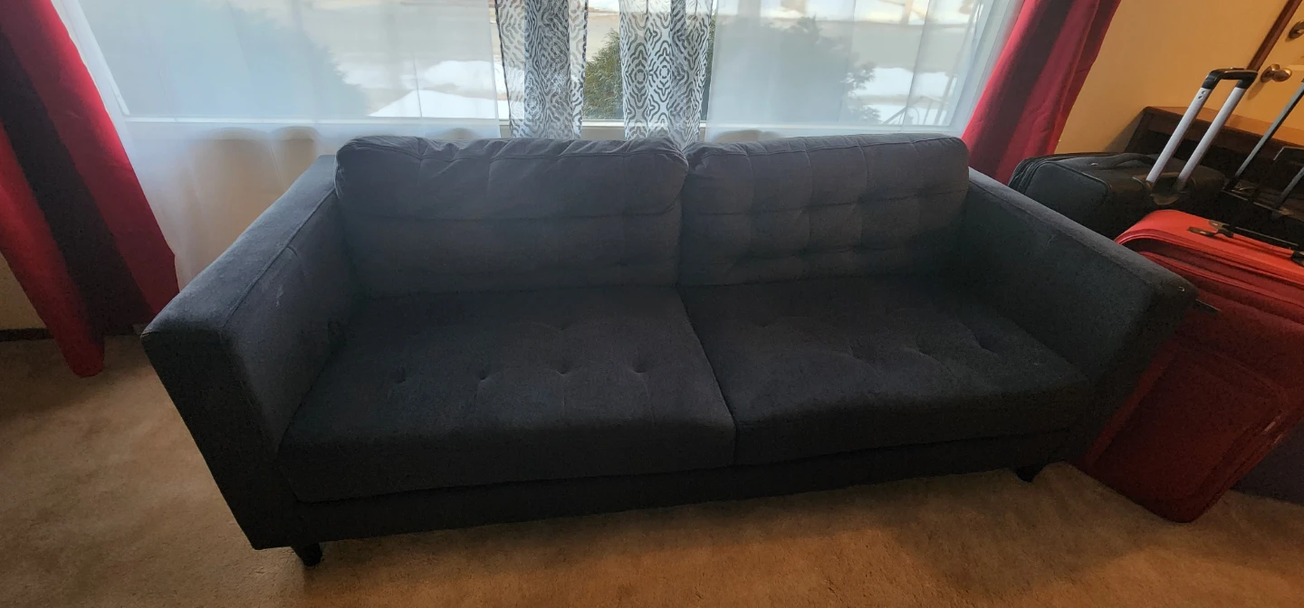 Dark Grey Loveseat Sofa