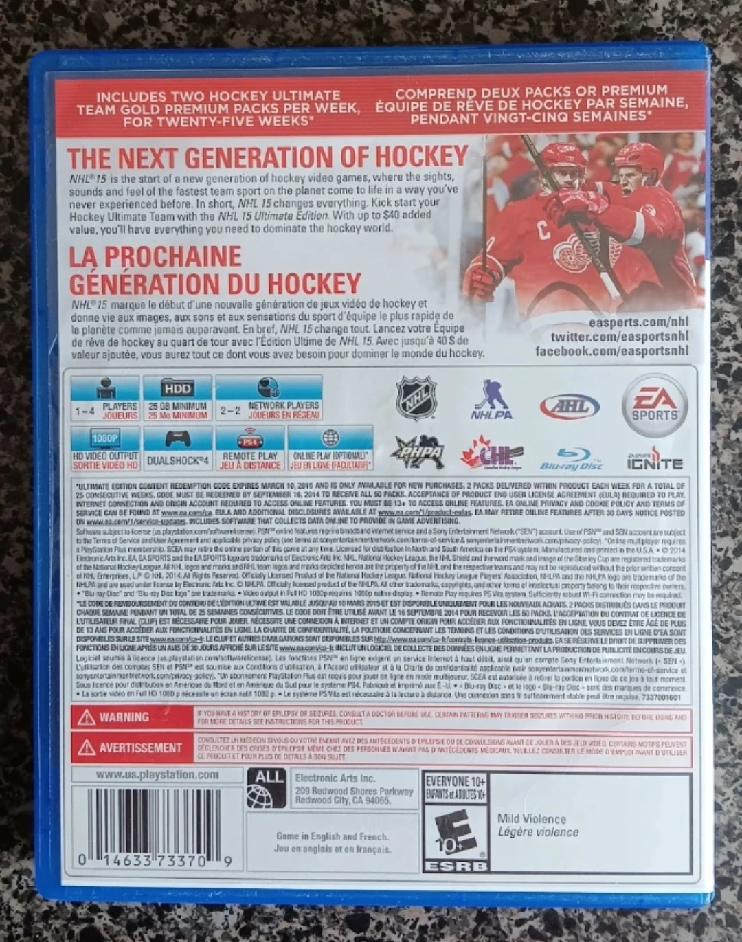 EA Sports NHL 15 PlayStation 4 - photo 2