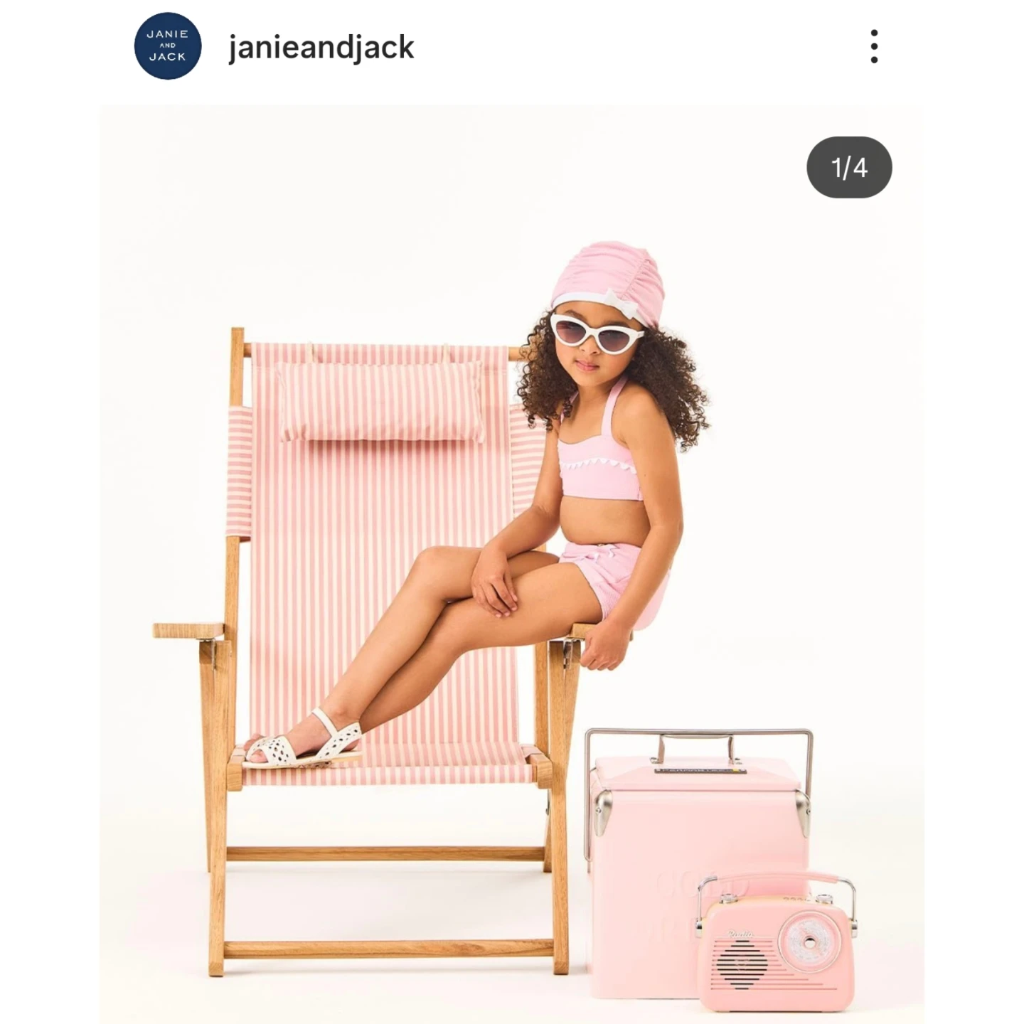 Janie and Jack Pink Bikini Set with Hat - photo 3