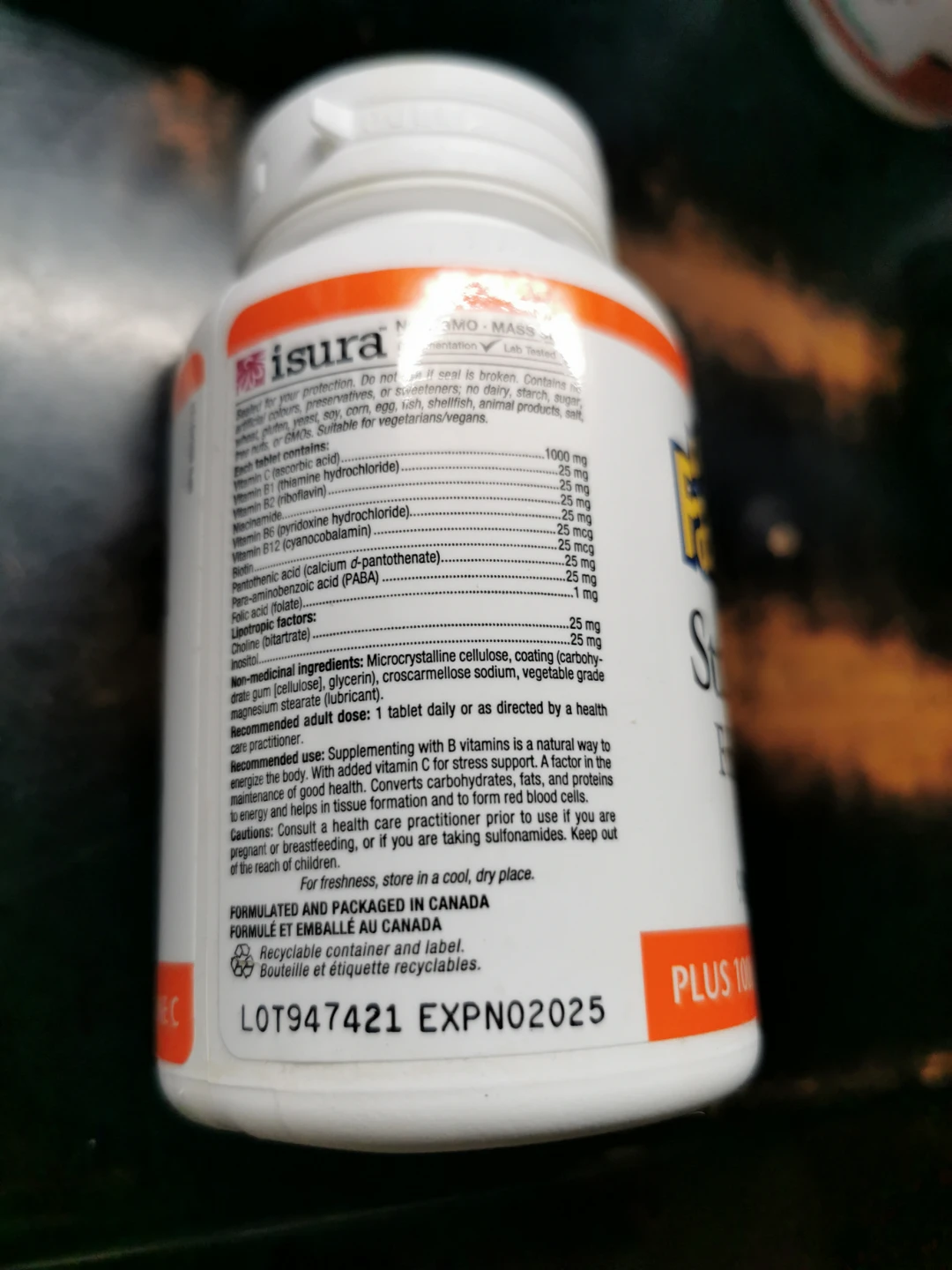 Natural Factors Stress B Formula 90 Tablets B Complex - photo 2