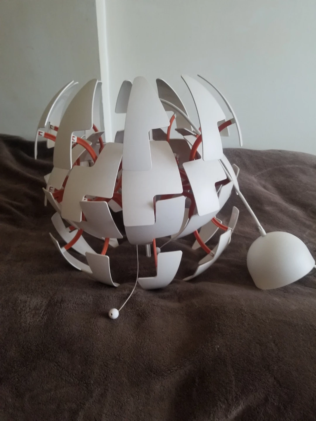 Ikea White Spherical Pendant Light Fixture - photo 2