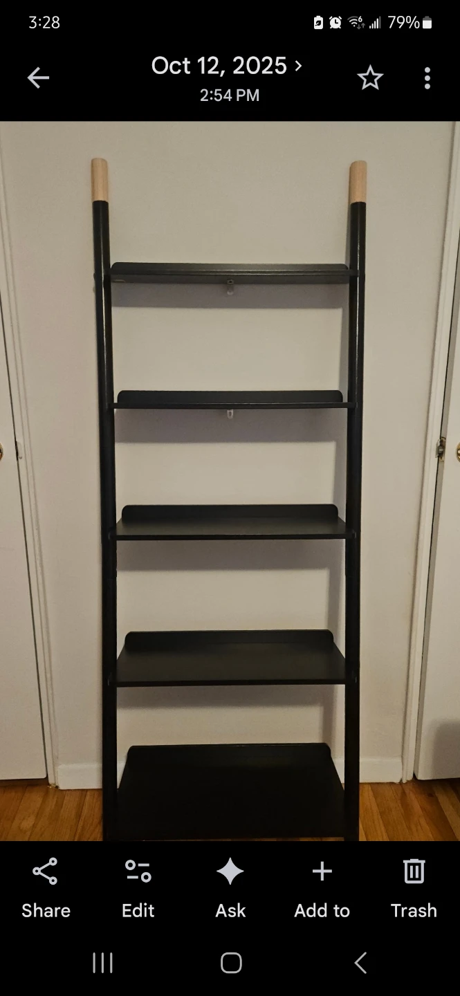 Ladder Shelf - Black - photo 2
