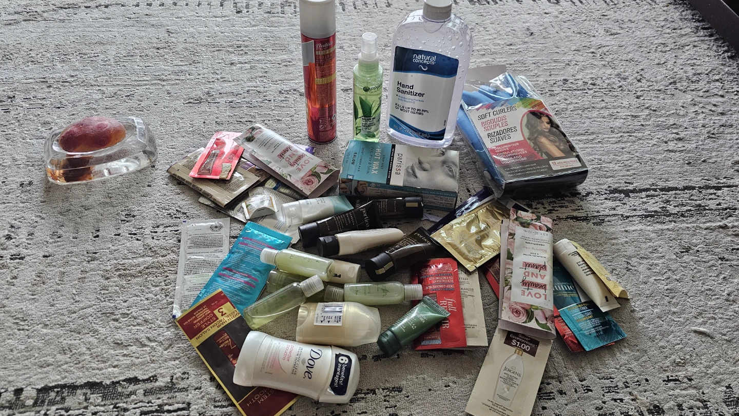 Assorted Beauty & Personal Care Samples and Travel Sizes
