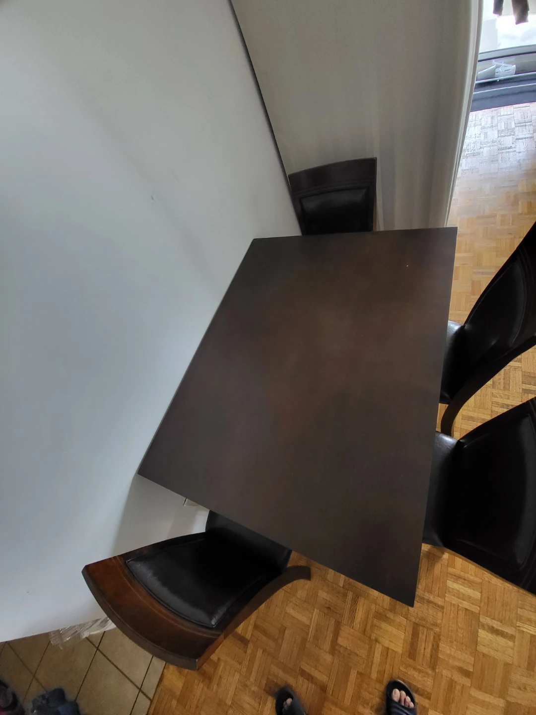 Dark Brown Dining Table Set with 4 Chairs - photo 4