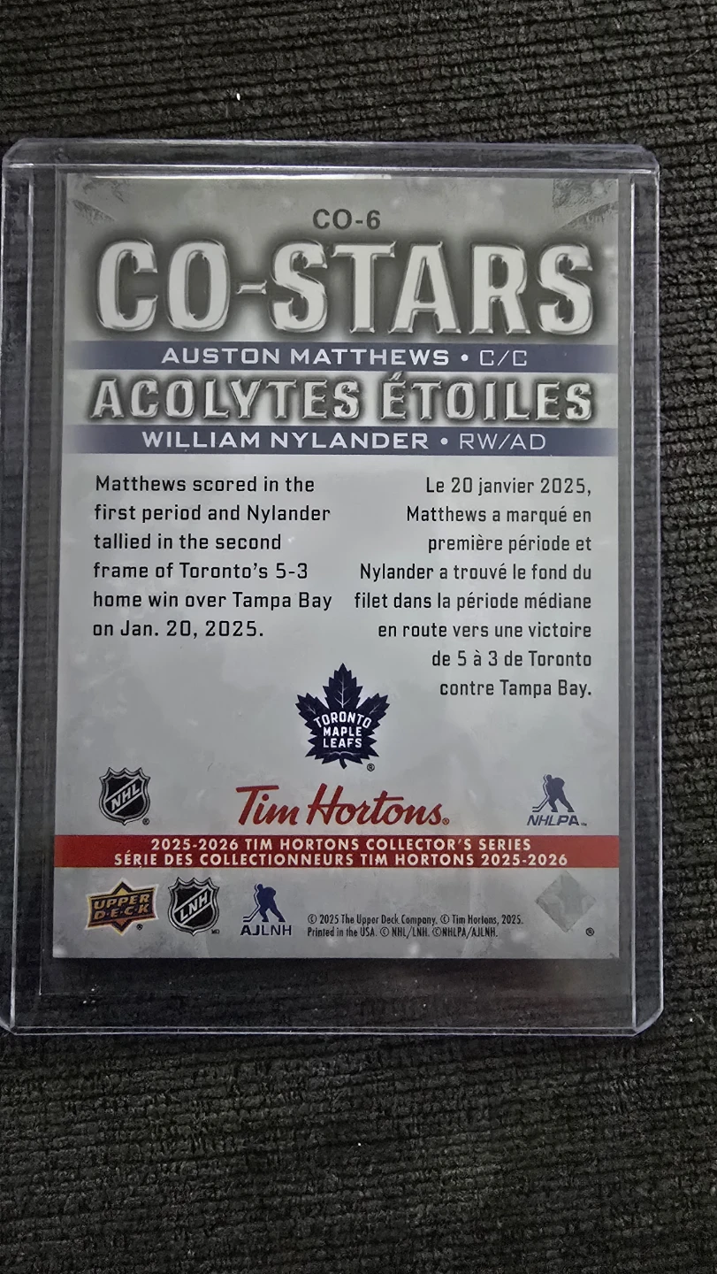 Upper Deck Co-Stars William Nylander & Auston Matthews - photo 3