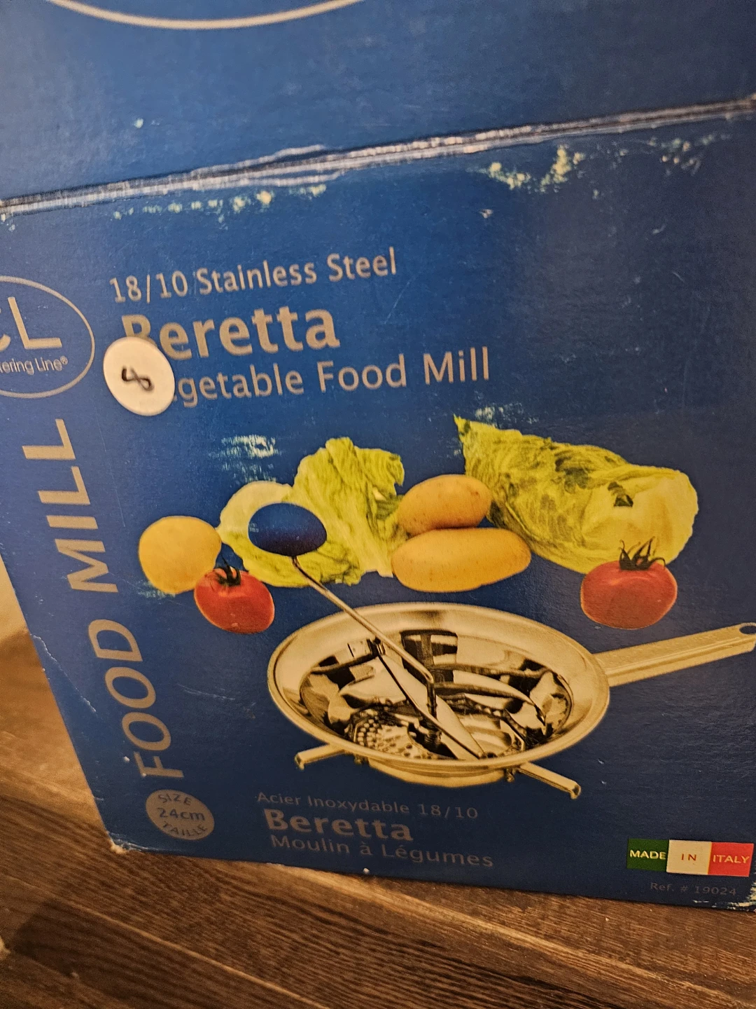 Beretta 24cm Stainless Steel Vegetable Food Mill NEVER USED - photo 2