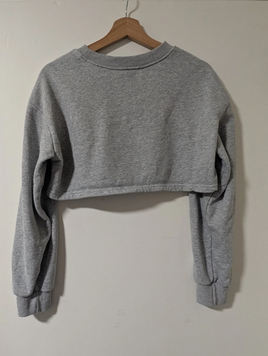 Grey Cropped Crewneck Sweatshirt - photo 2