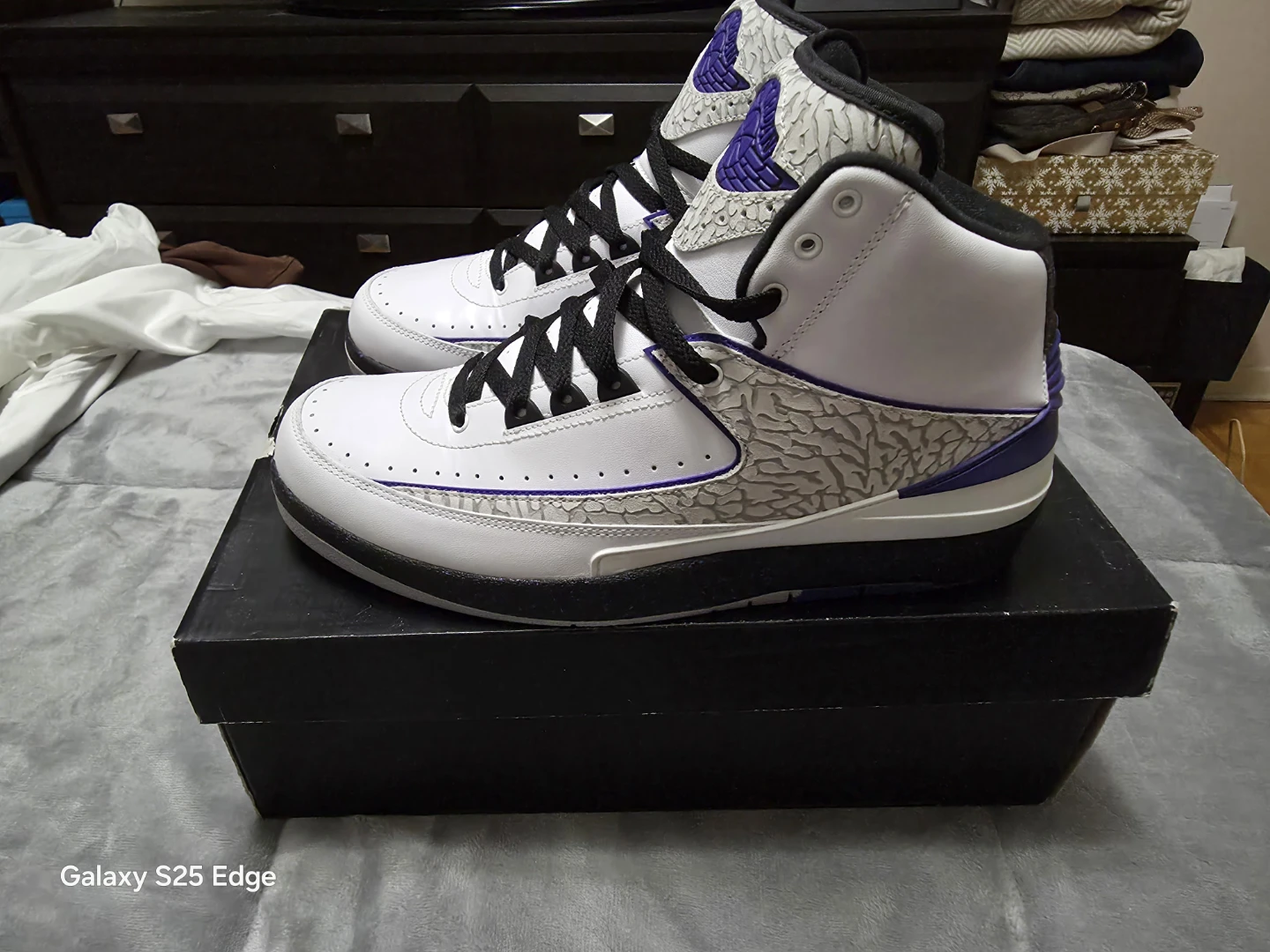 Air Jordan 2 Retro White Purple - photo 4