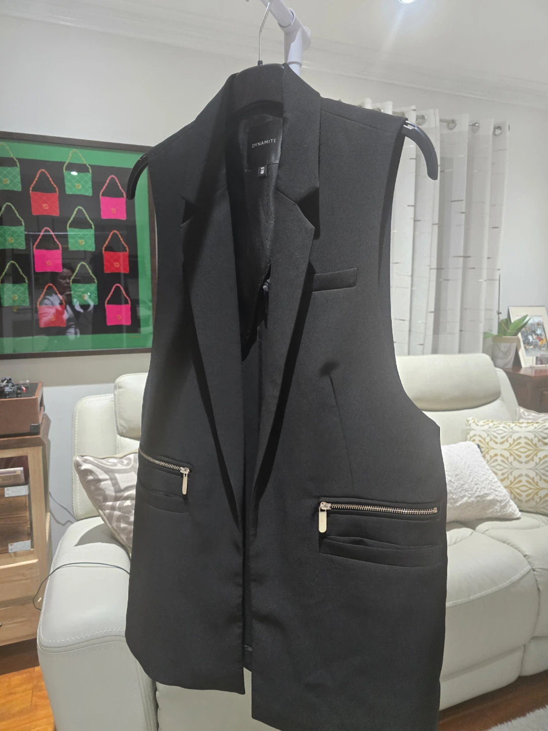 Dynamite Black Sleeveless Vest