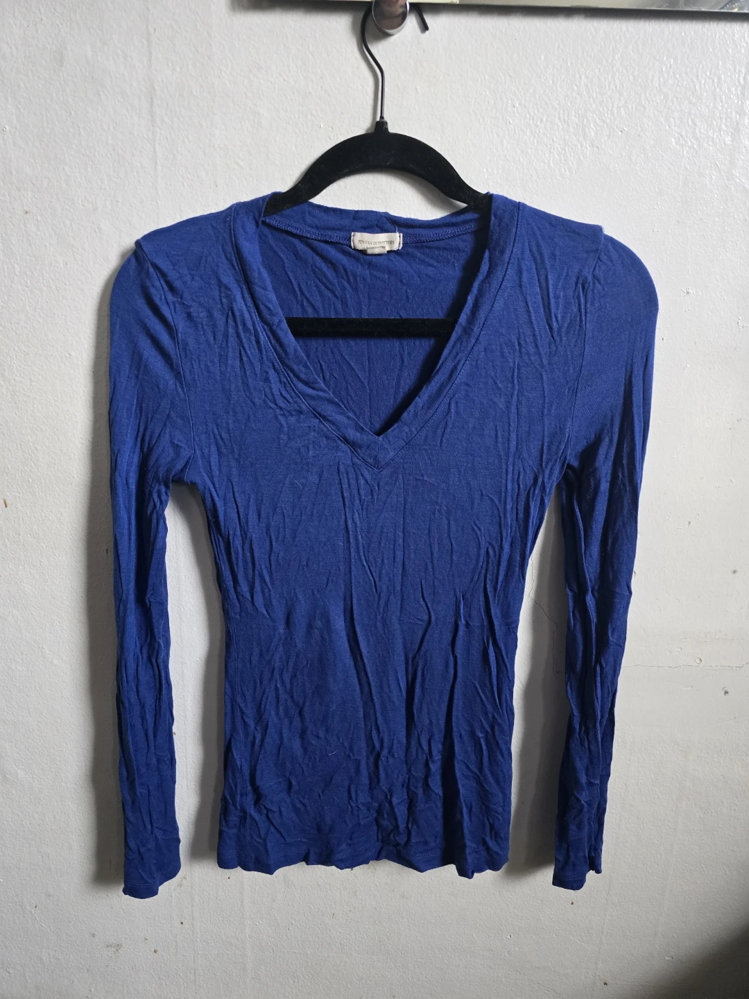 Zenana Outfitters Blue Long Sleeve V-Neck Top Size S - photo 2