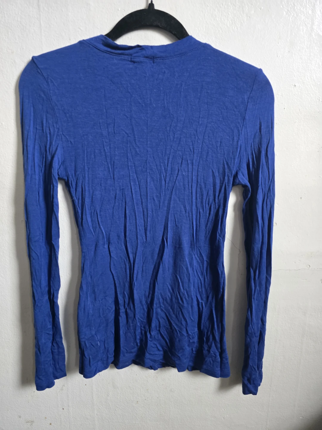 Zenana Outfitters Blue Long Sleeve V-Neck Top Size S - photo 3