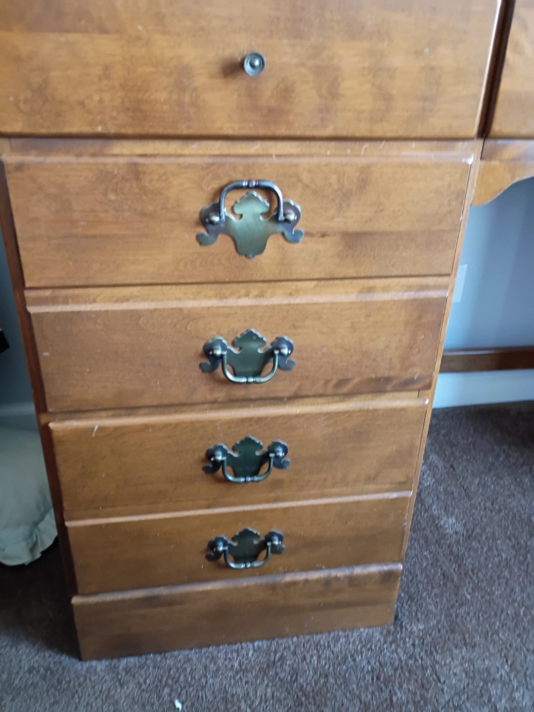 Wooden Dressers and Hutch Set with desk - photo 4