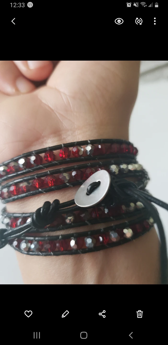 Red and Silver Wrap Bracelet - photo 5