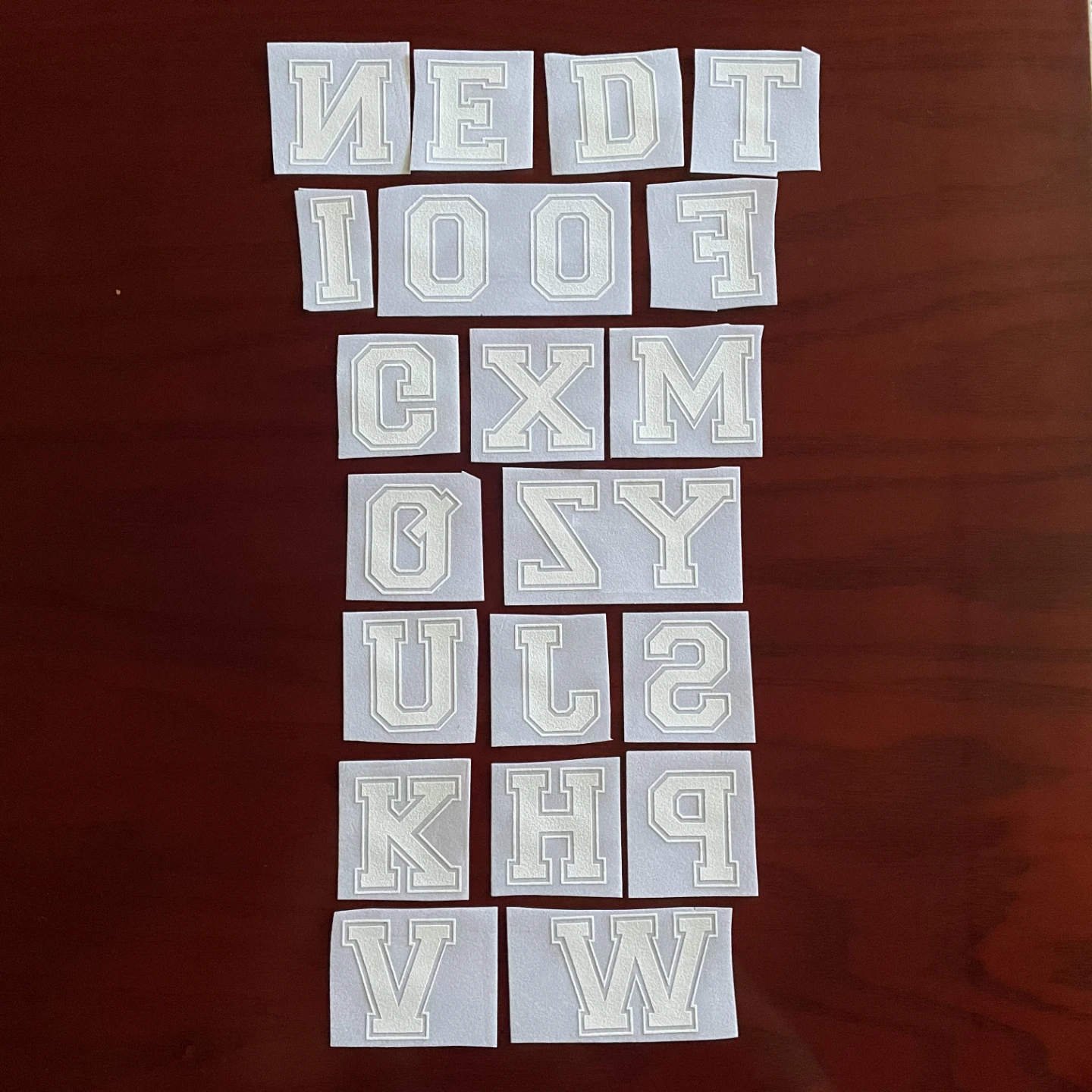 Assorted White Iron On Athletic Letters 🏆 - photo 4