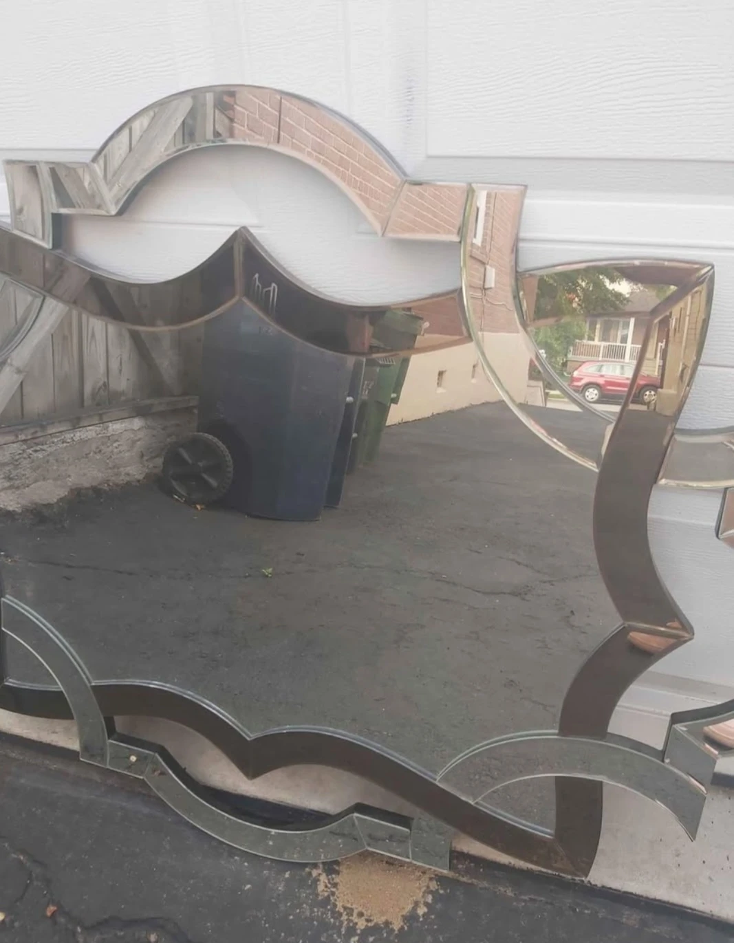 Large modern silver mirror 🏠Dufferin & Eglinton - photo 2