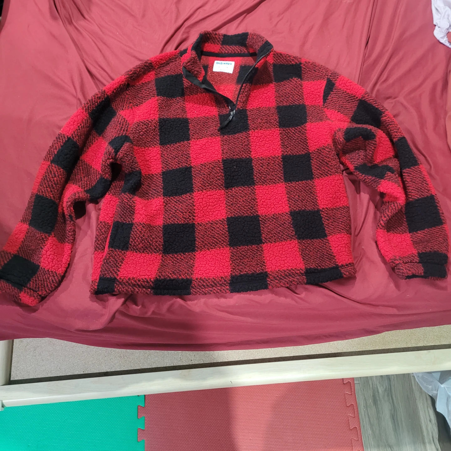 🏆Old Navy Buffalo Check Fleece Pullover - Size L