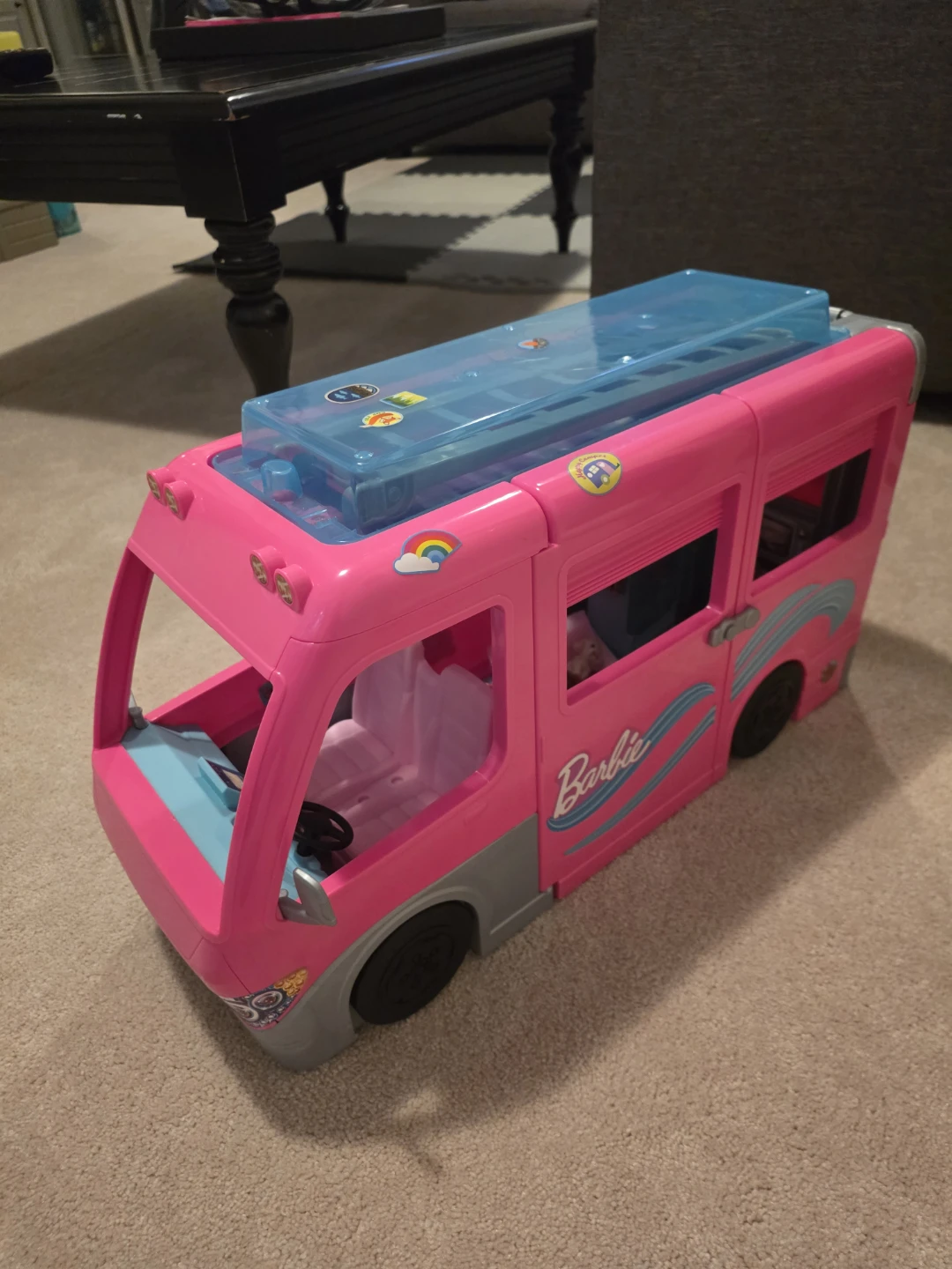 Barbie Pink Camper Van Toy