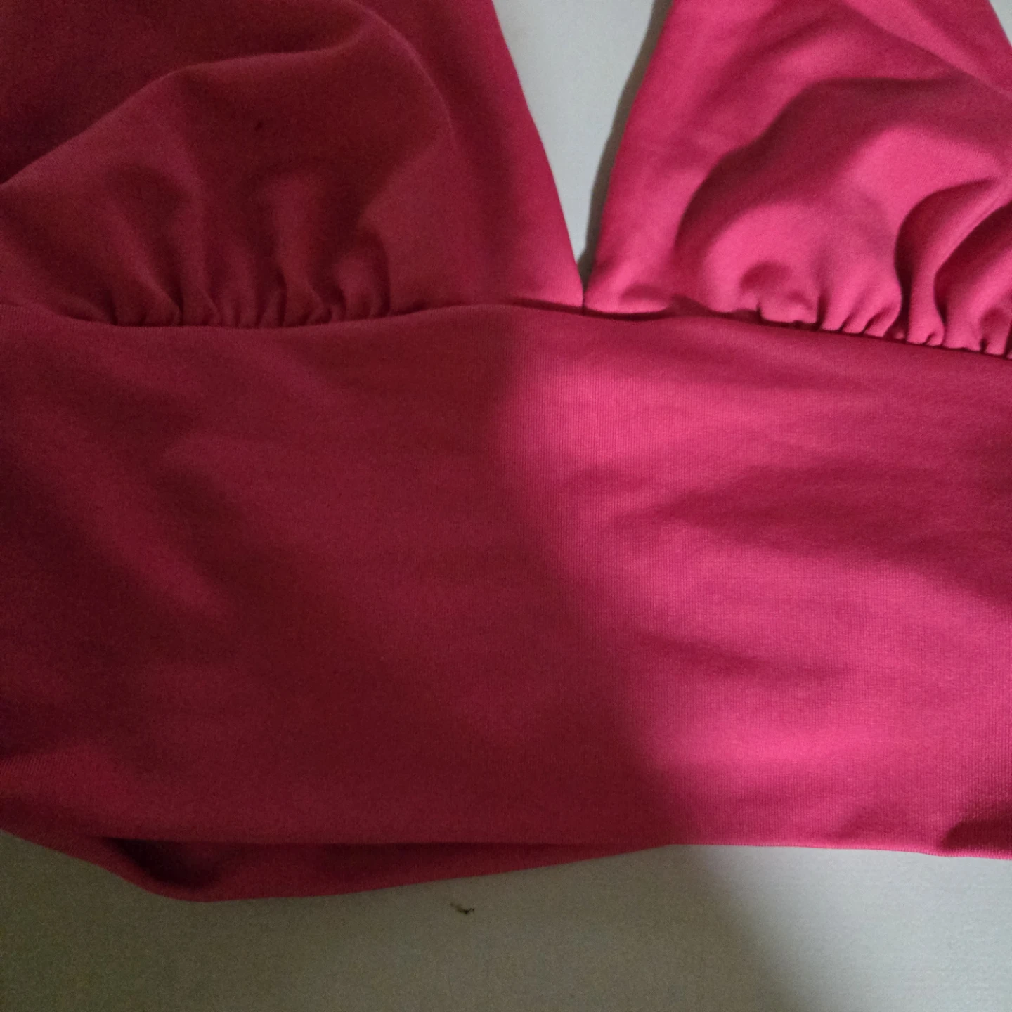 SHEIN Hot Pink Halter Neck Bikini Top - photo 2