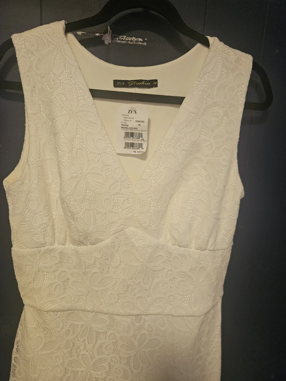 ZUX Studio Lace Dress - Cream - Size 42 - photo 3