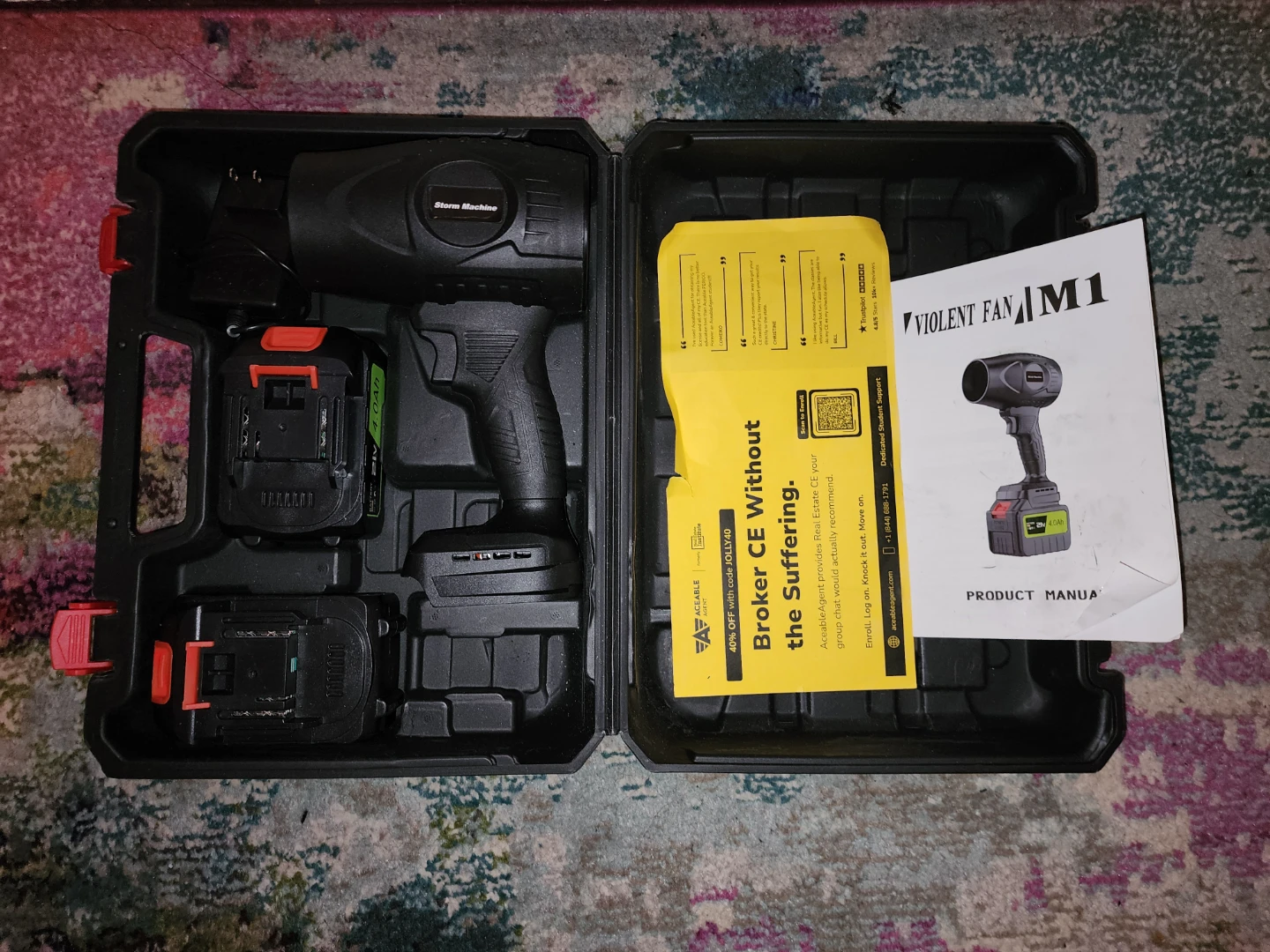 Storm Machine Portable Blower with 2 x 4.0Ah Batteries - photo 5