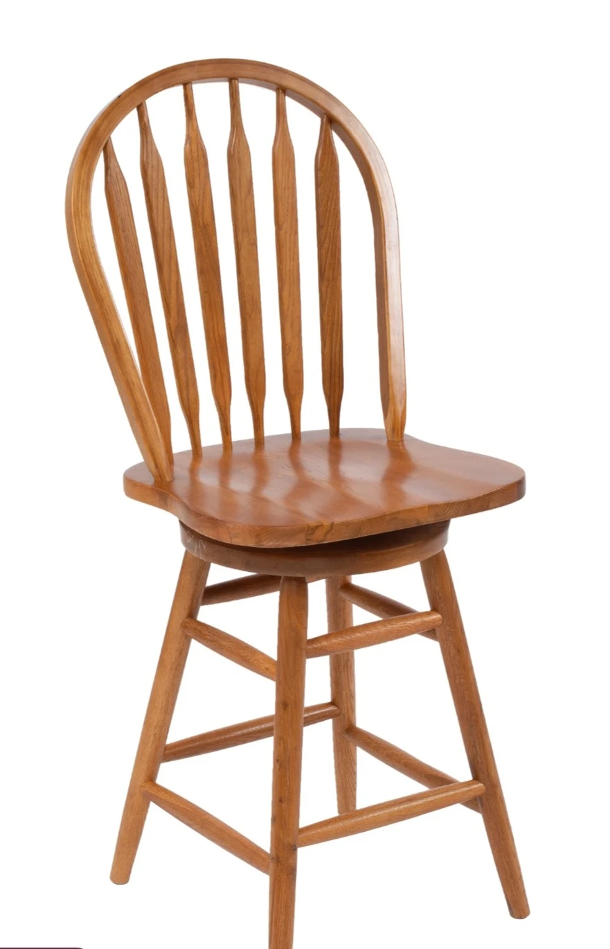 Wooden Swivel Bar Stool set of 2