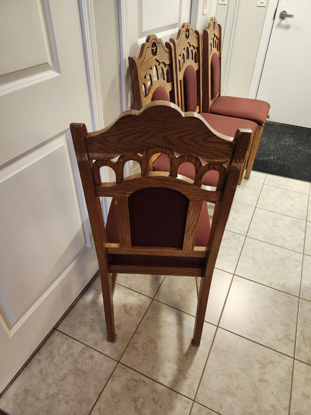Wooden Dining Chairs with Upholstered Seat - photo 4