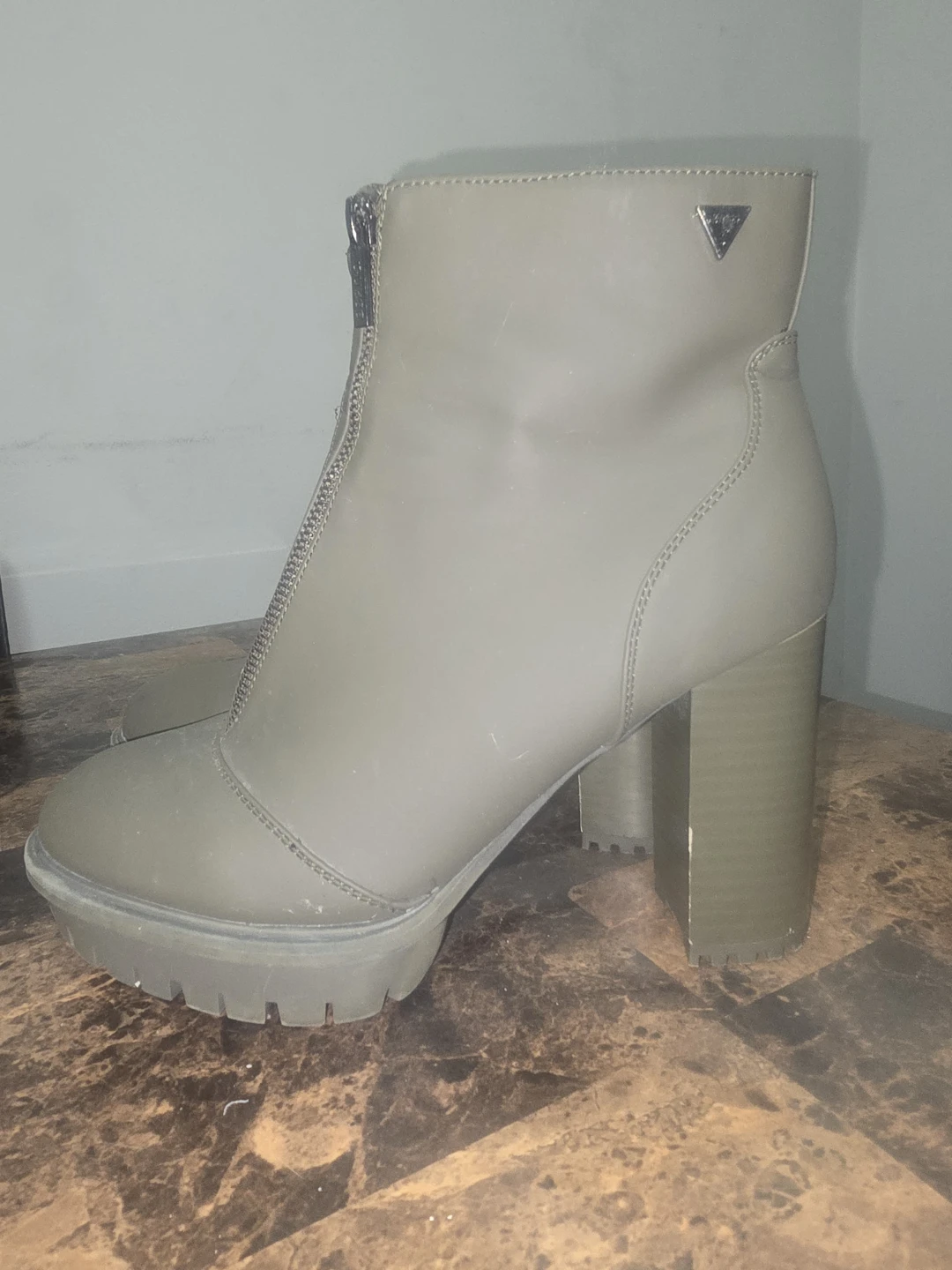 Guess Women's Olive Green Heeled Boots - photo 2
