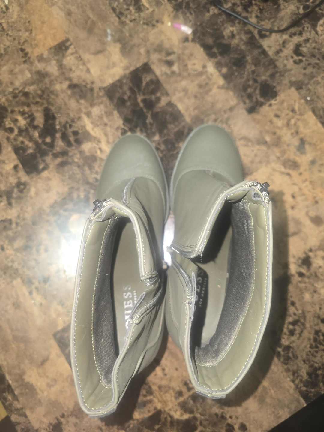Guess Women's Olive Green Heeled Boots - photo 3