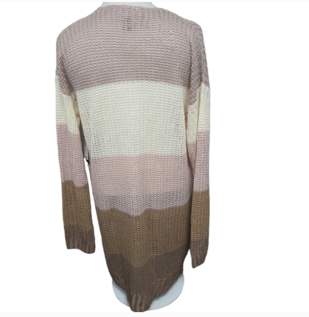 Striped Loose Knit Cardigan Cover - photo 2